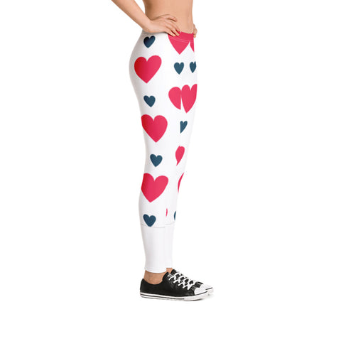 Image of Red and Blue Hearts Leggings