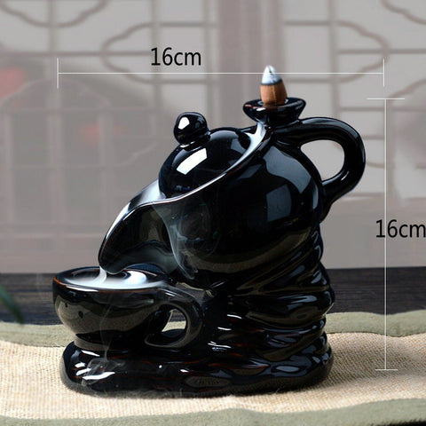Teapot Ceramic Smoke Backflow Incense