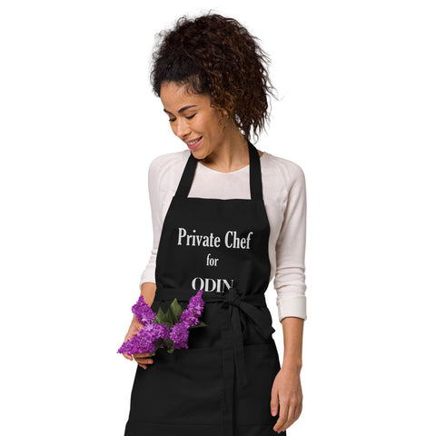 Image of Raw Food Chef for (your pet's name) | 100% Organic Cotton Apron with Pockets | Personalize it!