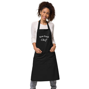 Raw Food Chef Organic cotton apron | 100% Organic Cotton Apron with Pockets