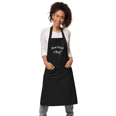 Image of Raw Food Chef Organic cotton apron | 100% Organic Cotton Apron with Pockets