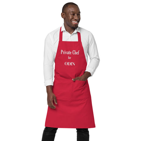 Image of Raw Food Chef for (your pet's name) | 100% Organic Cotton Apron with Pockets | Personalize it!