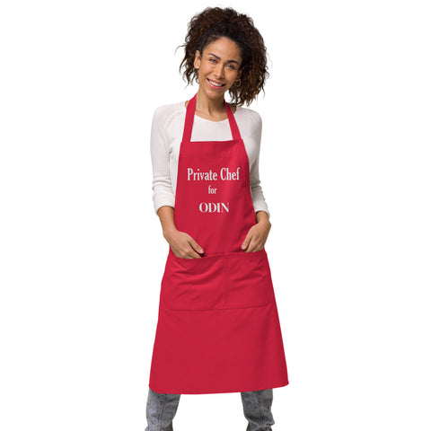 Image of Raw Food Chef for (your pet's name) | 100% Organic Cotton Apron with Pockets | Personalize it!