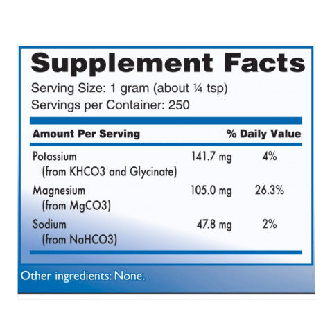 pH ADJUST - Alkalize with Potassium and Sodium Bicarbonate and Magnesium Carbonite