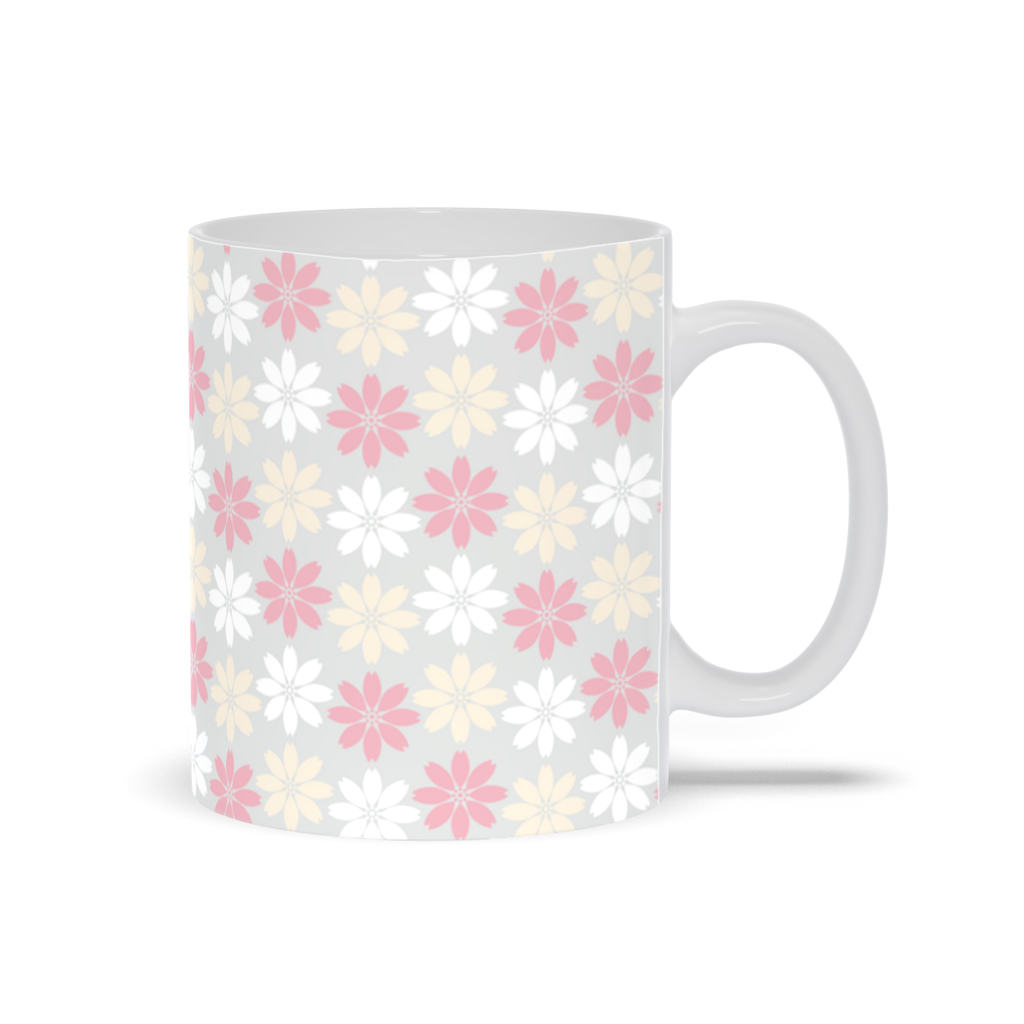 Mug with Pink Floral Pattern