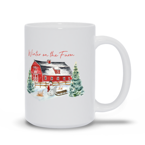 Image of Winter on the Farm Mugs