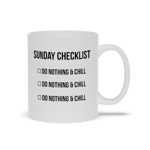Image of Sunday Checklist, Do Nothing, Mugs