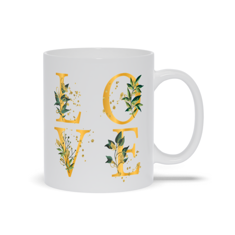 Image of Mug with Gold LOVE Print