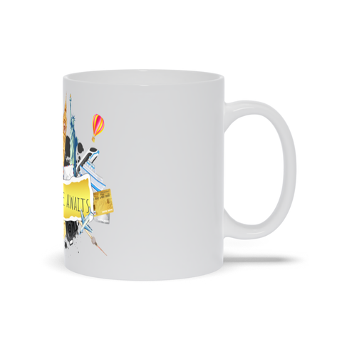 Image of Mug with Travel Stickers