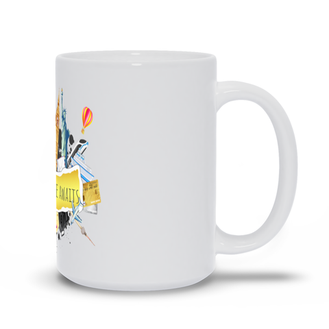 Image of Mug with Travel Stickers
