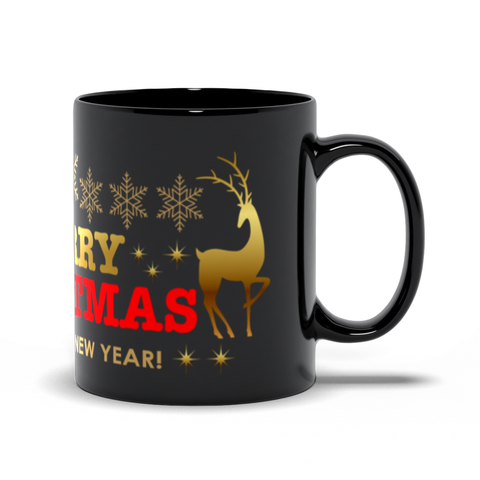 Image of Marry Chrsitmas mug Black Mugs