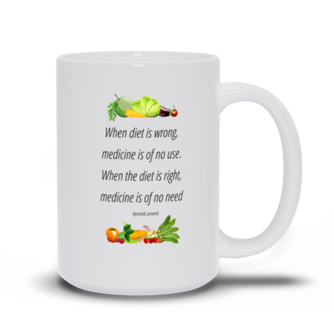 Image of When diet us wrong, medicine is of no use, - Mugs