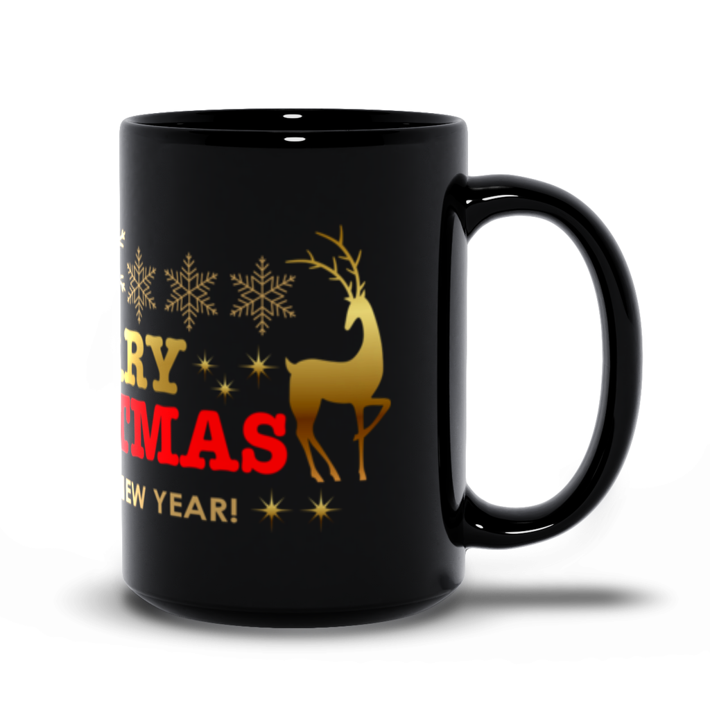 Marry Chrsitmas mug Black Mugs