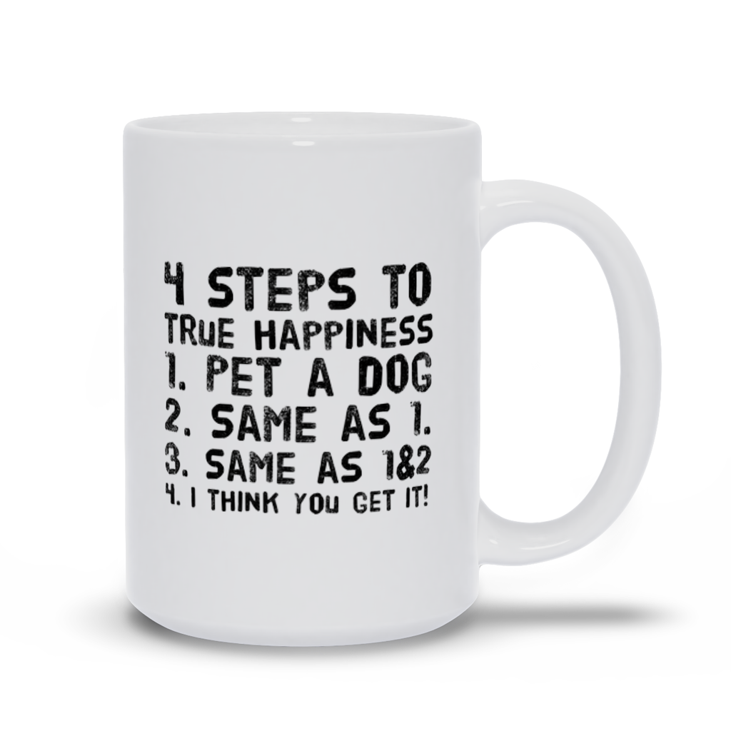 4 Steps to Happiness Mugs