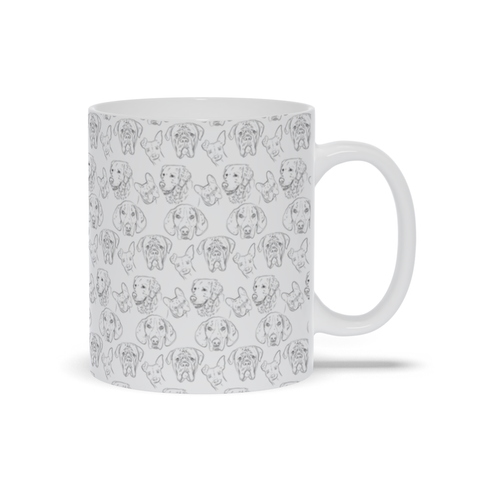 Image of Mug with Dog Drawing Design