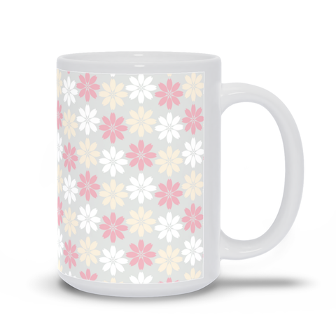 Image of Mug with Pink Floral Pattern