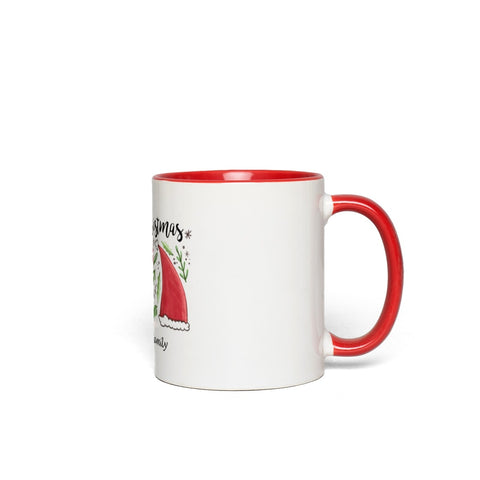 Merry Christmas Accent Mugs - with  Personalization
