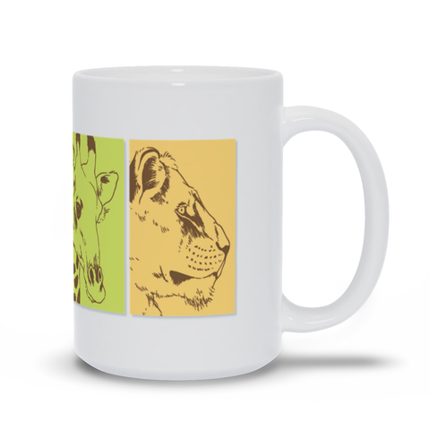Image of Mug with Different Animal Portrait