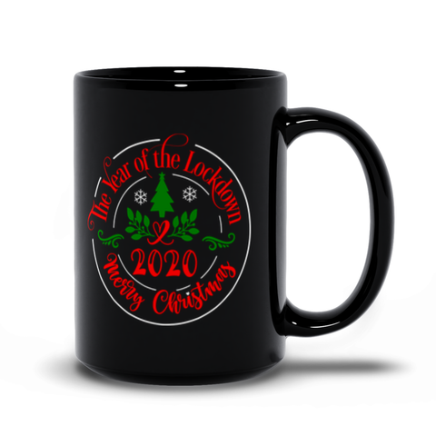 Image of The Year of The Lockdown - Merry Christmas Black Mugs