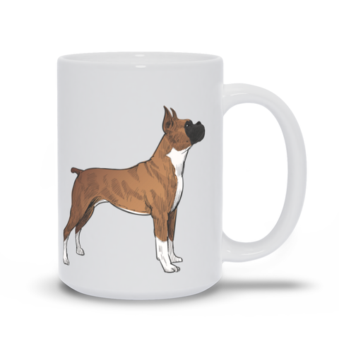 Image of Mug with Hand drawn Boxer Design