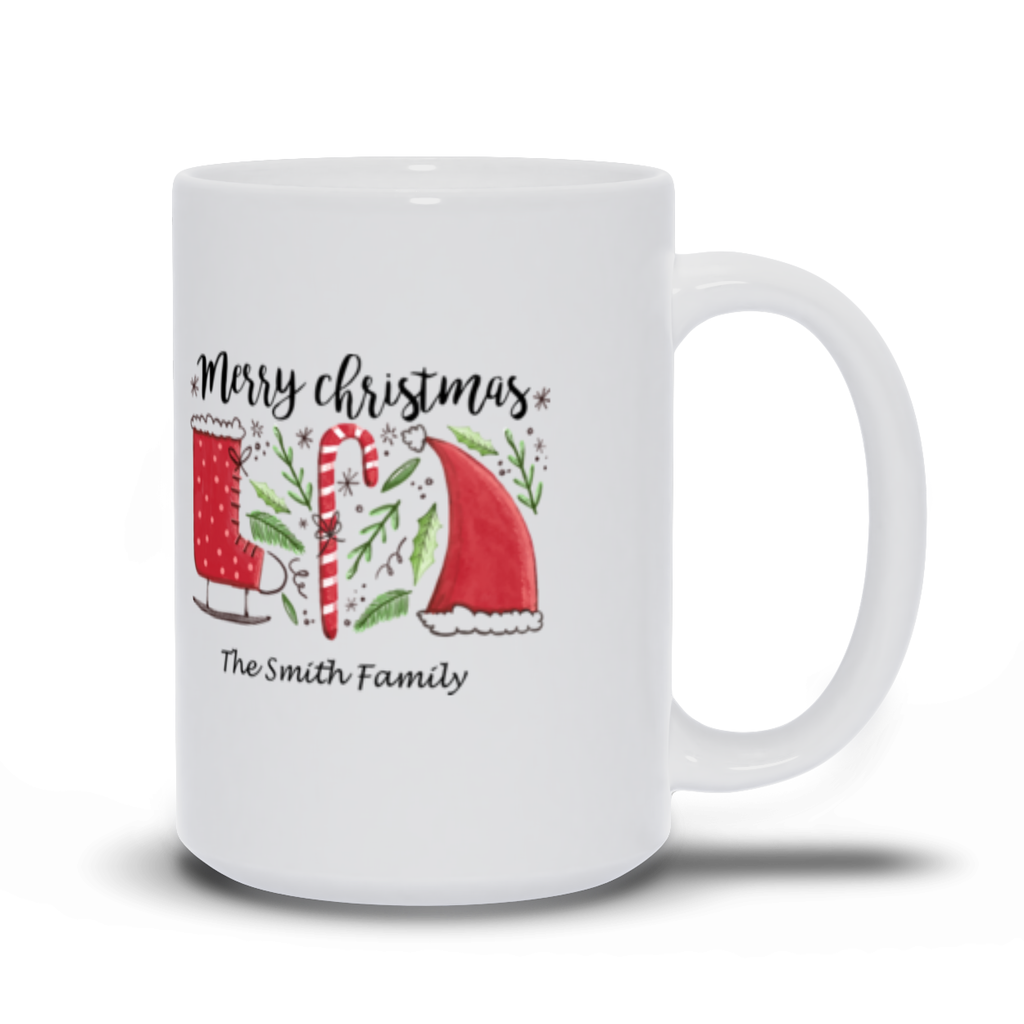 Merry Christmas Mugs You Can Personalize