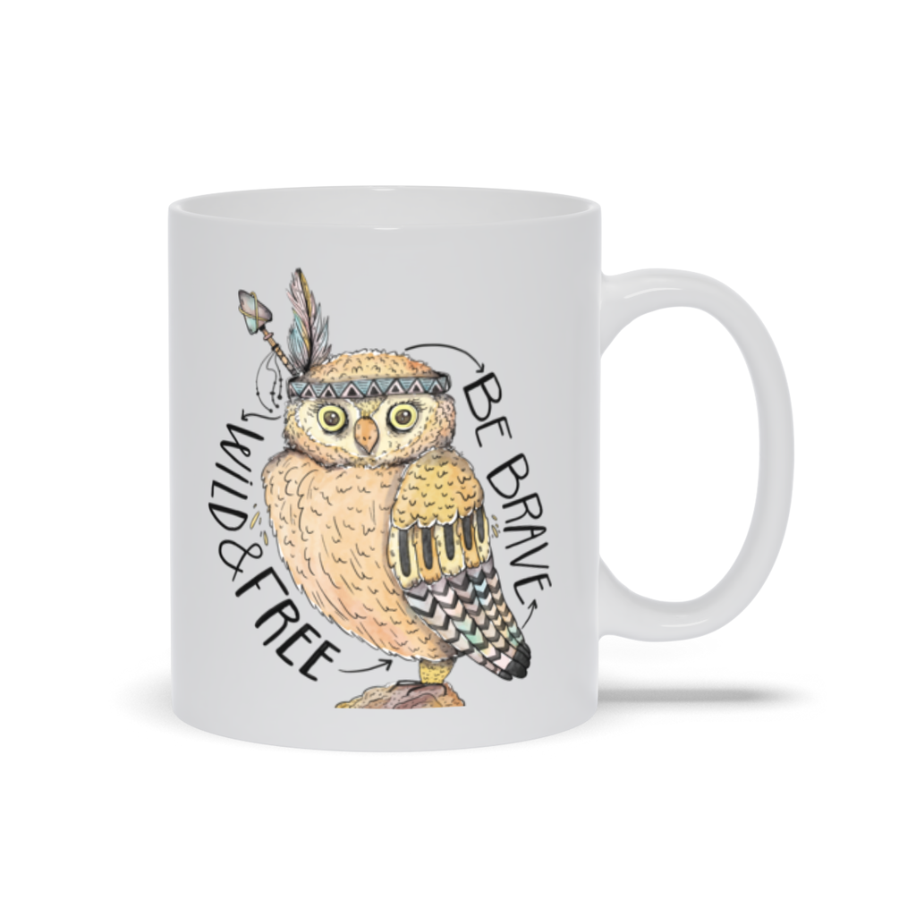 Mug with Boho Owl Design
