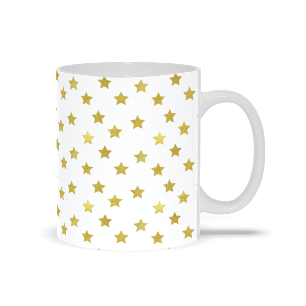 Mug with Gold Stars Design
