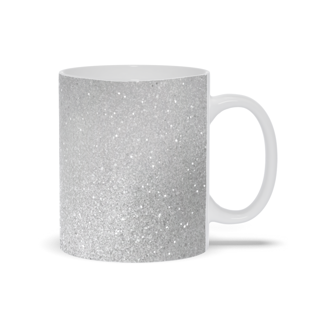 Mug with Silver Glitters Print