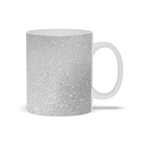 Image of Mug with Silver Glitters Print