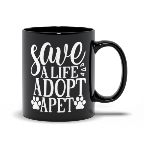 Image of Black Mugs | Save A Life Adopt A Pet