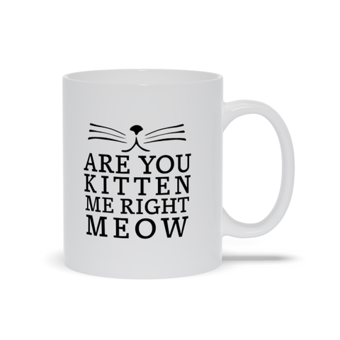 Image of Are You Kitten Me Mugs, Cat Lover Mug, Funny Cat Lover Mug