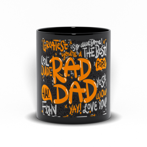 Image of Worlds Best Rad Dad Black Mugs