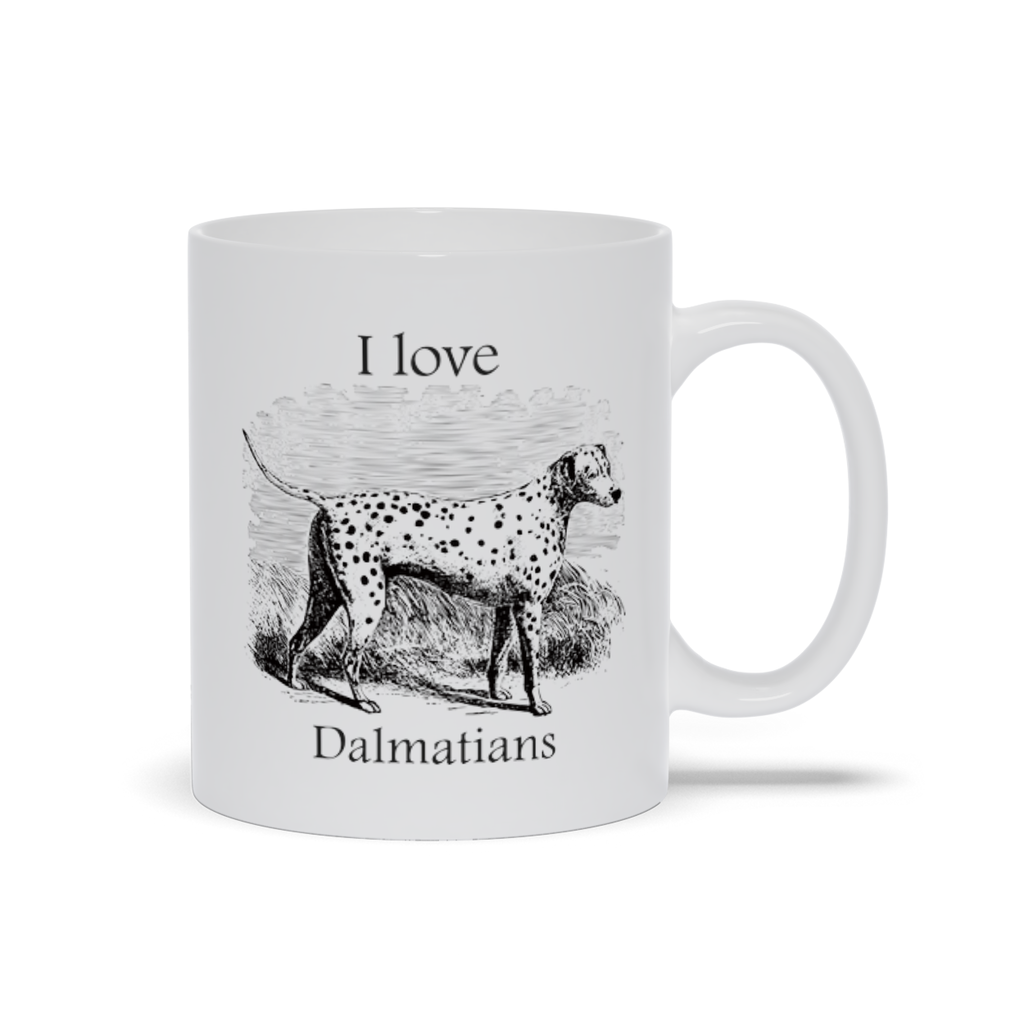 I love Dalmatians Mugs - Mug for Dalmatian Lovers