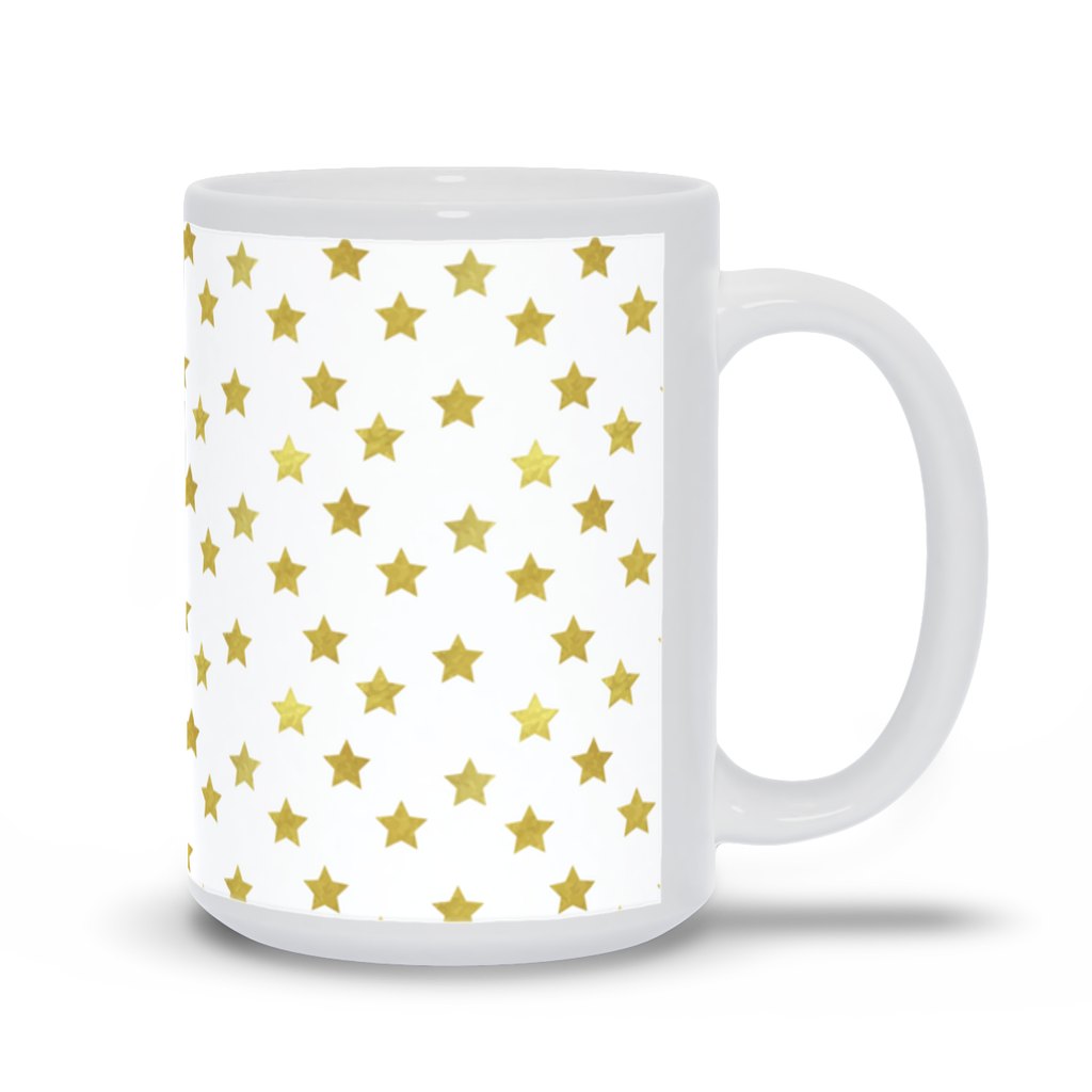 Mug with Gold Stars Design