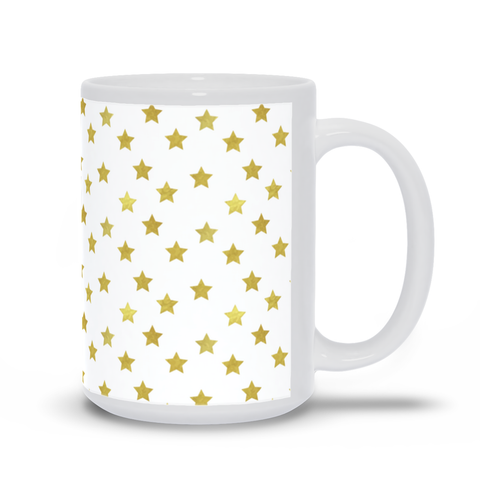 Image of Mug with Gold Stars Design