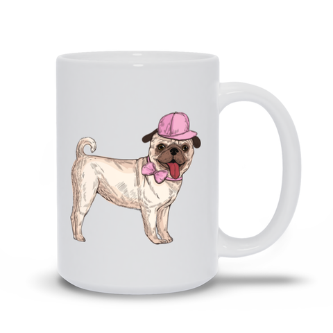 Pug in Pink Design Mug