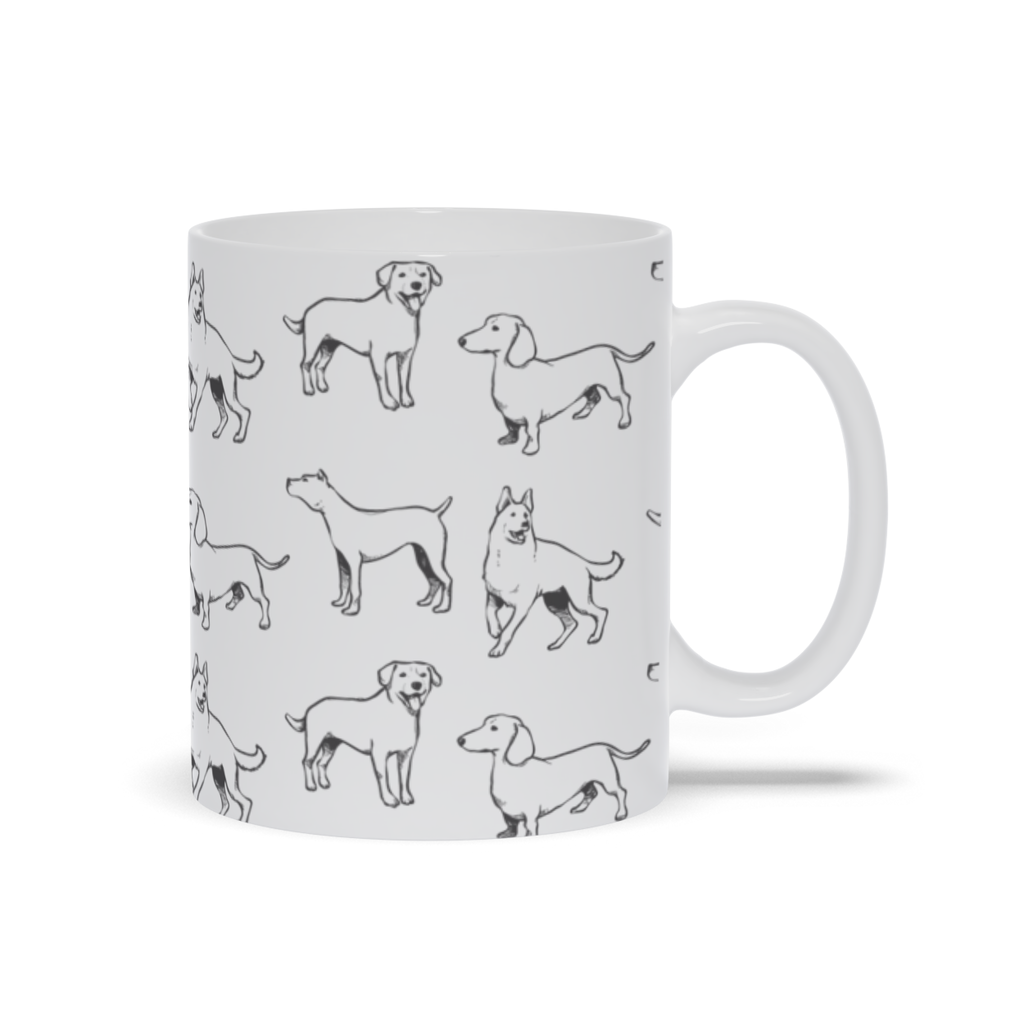 Mug with Different Dog Breed Pattern