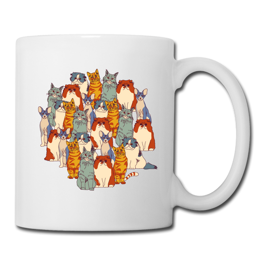 Cat Lovers Coffee/Tea Mug - white