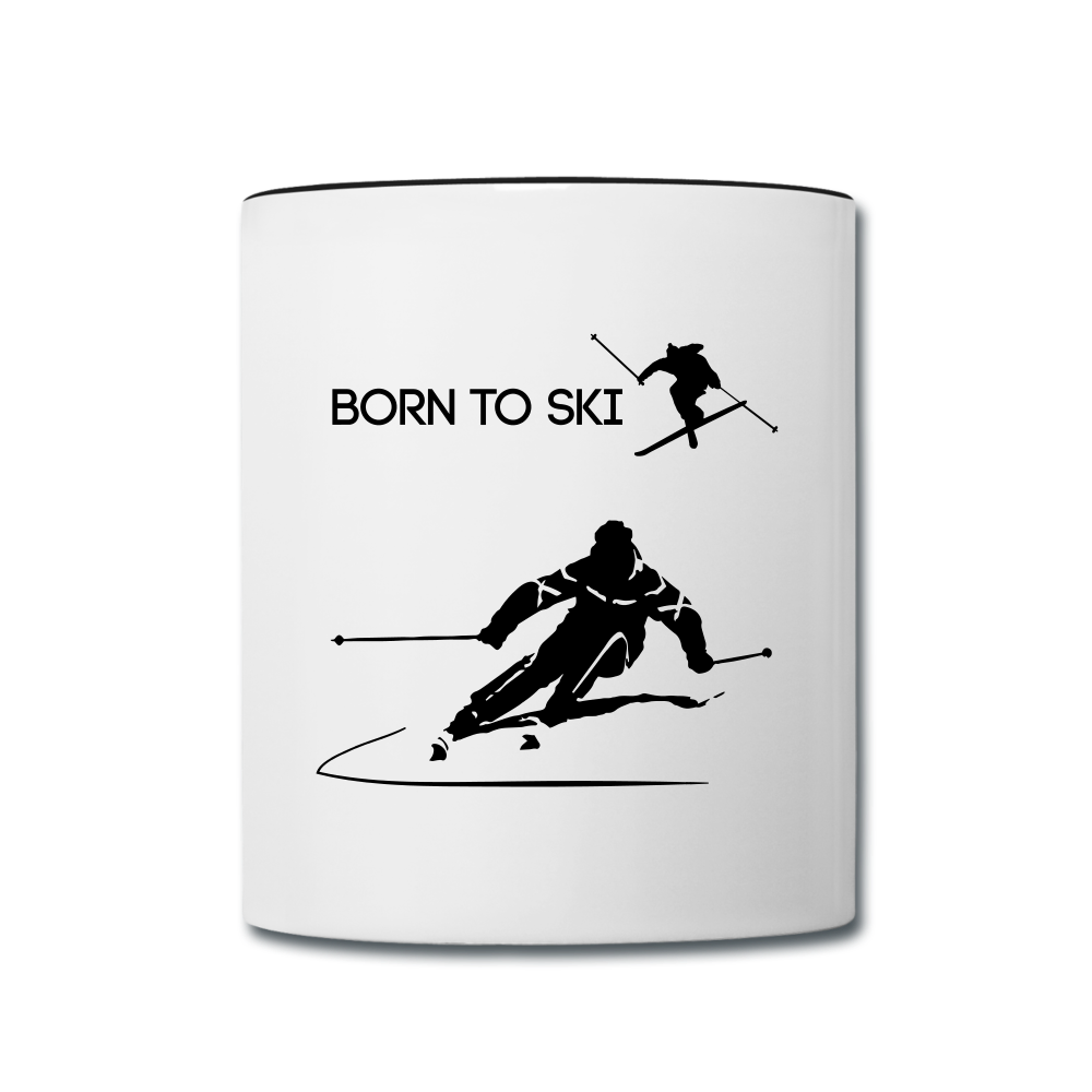 Born to Ski Cofee Mug - white/black