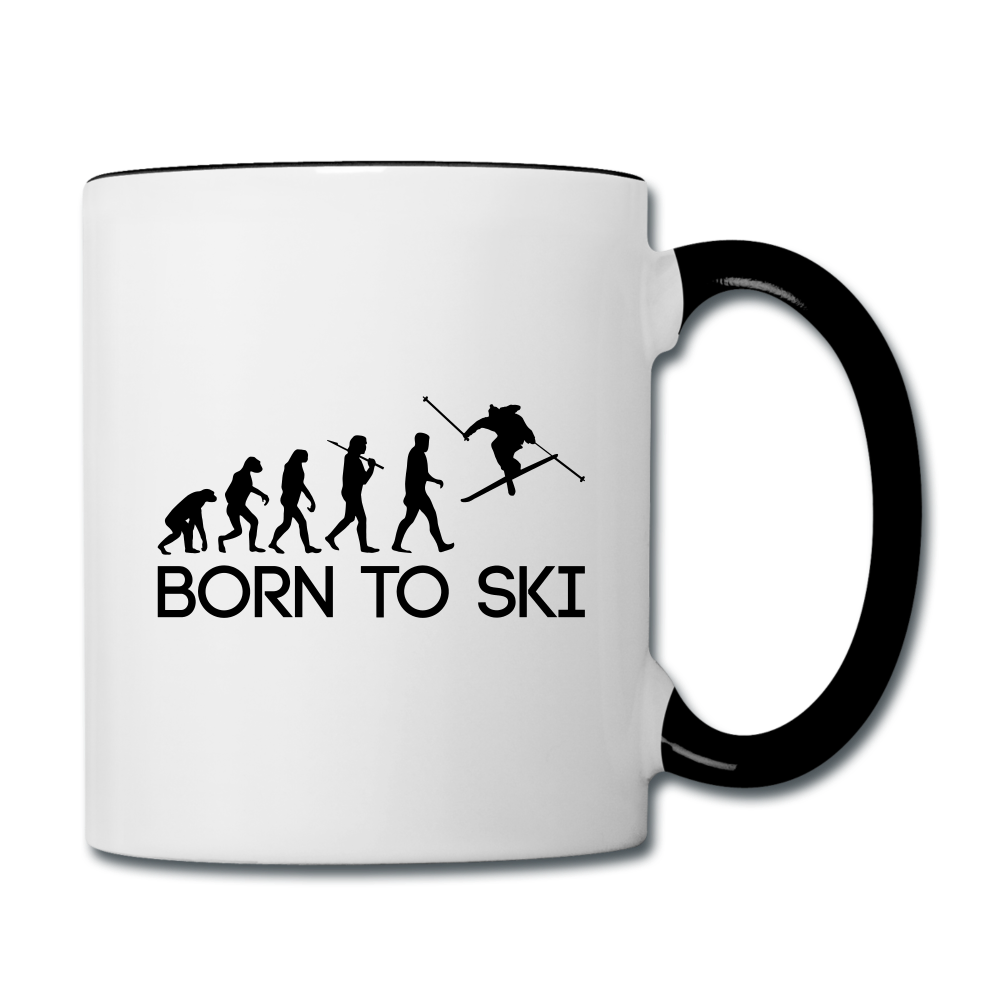 Born to Ski Cofee Mug - white/black