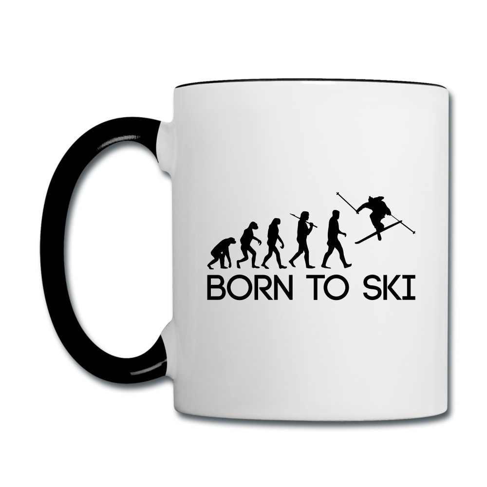 Born to Ski Cofee Mug - white/black