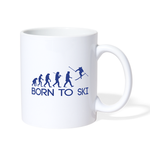 Born to Ski - Coffee and Tea Mug - white