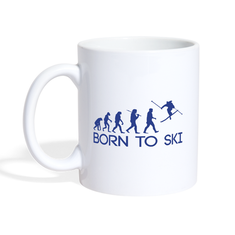 Born to Ski - Coffee and Tea Mug - white