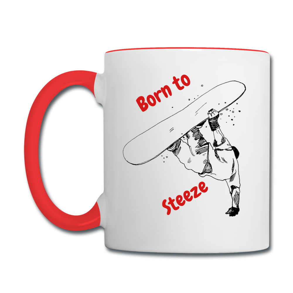 Born to Board - white/red