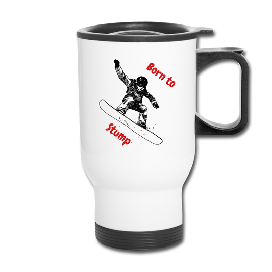 Snow Boarders Travel Mug - white