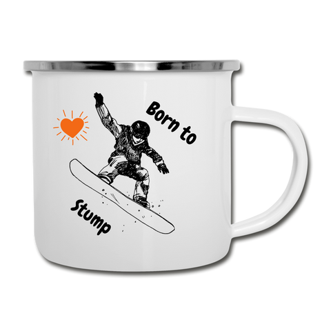 Image of Born to Shreddin the Gnar Camper Mug - white