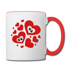 My Dog Is My Valentine - Contrast Coffee Mug