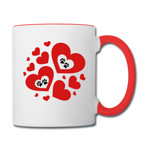 Image of My Dog Is My Valentine - Contrast Coffee Mug - white/red