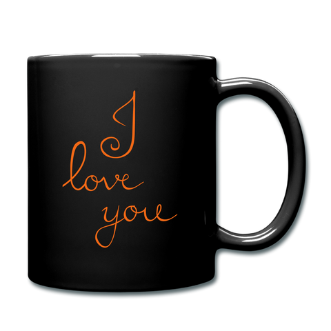 Image of I love you full color mug - black