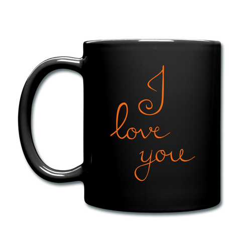 Image of I love you full color mug - black